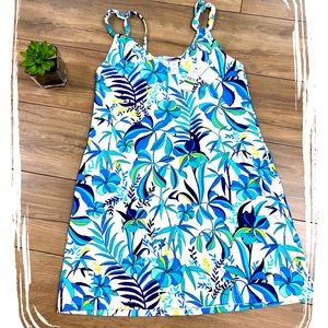 Tommy Hilfiger Blue & White Tropical Floral Swim Coverup